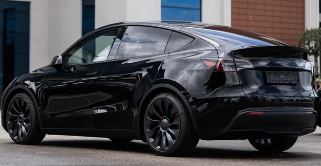 Voor Een Taxi Rit Met Een Tesla